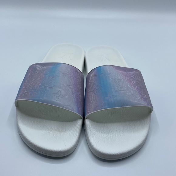 Rose Waterfront Mule Iridescent Monogram sz 8 1/2 - Picture 16 of 16